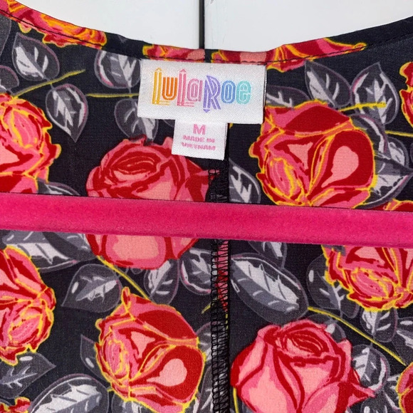 LuLaRoe Lindsay Rose Floral Kimono Coverup - Picture 2 of 5